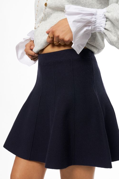 Dark blue knitted skirt | My Jewellery