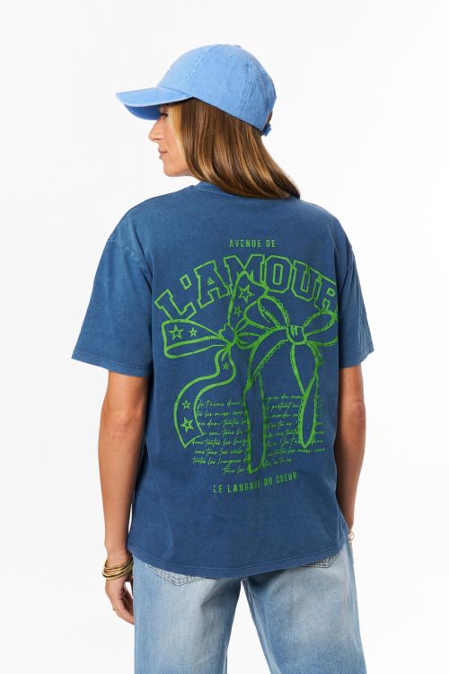 Dark blue T-shirt "Avenue de L'amour" | My Jewellery