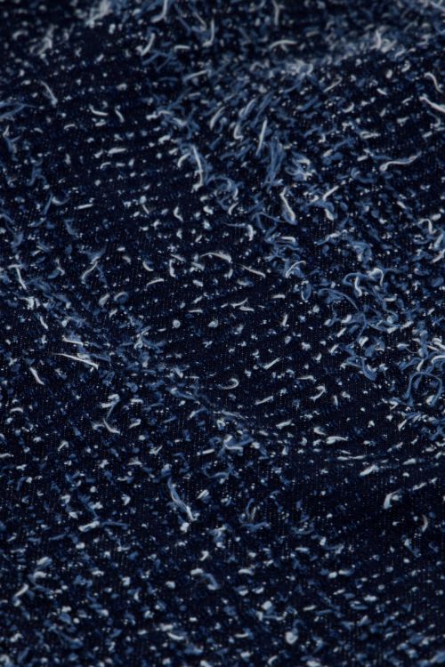 Dark blue wide leg jeans with jacquard | My Jewellery