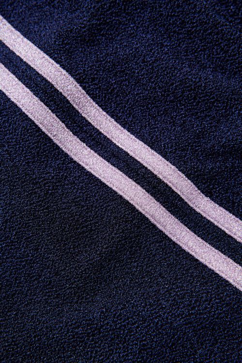 Dark blue wide leg lurex trousers with stripes | My Jewellery