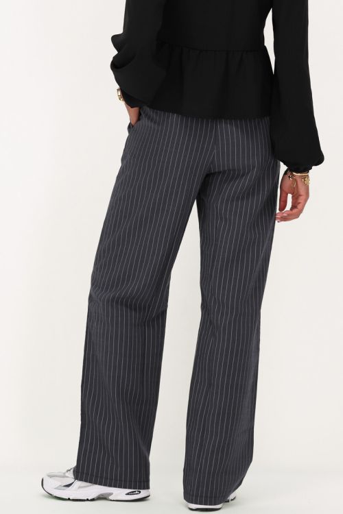 dark blue wide leg trousers with stripes | My Jewellery