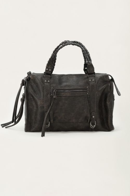 Dark brown large PU cargo bag | My Jewellery