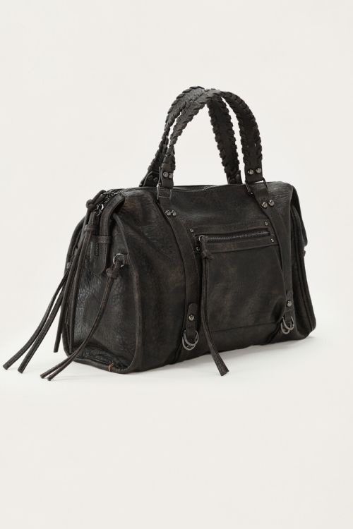 Dark brown large PU cargo bag | My Jewellery