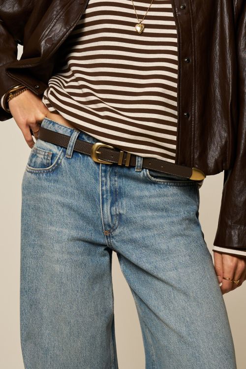 Dark brown leather belt | My Jewellery