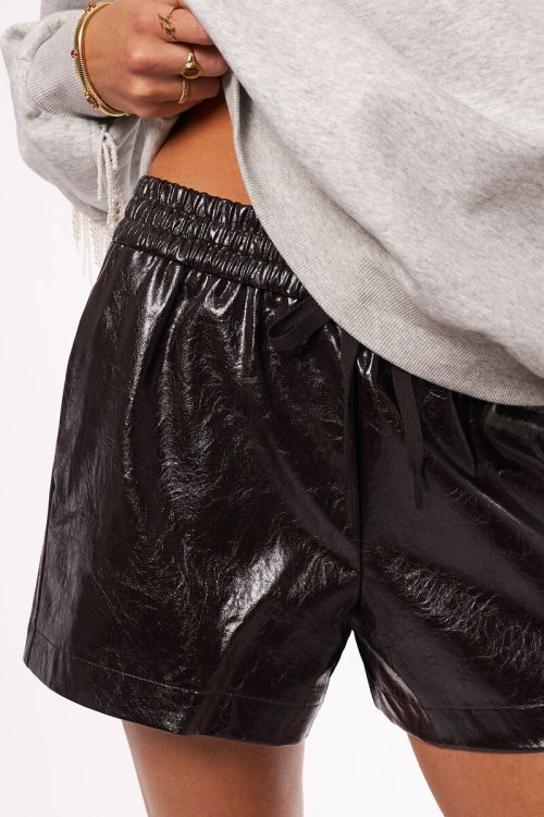 Dark brown PU shorts | My Jewellery