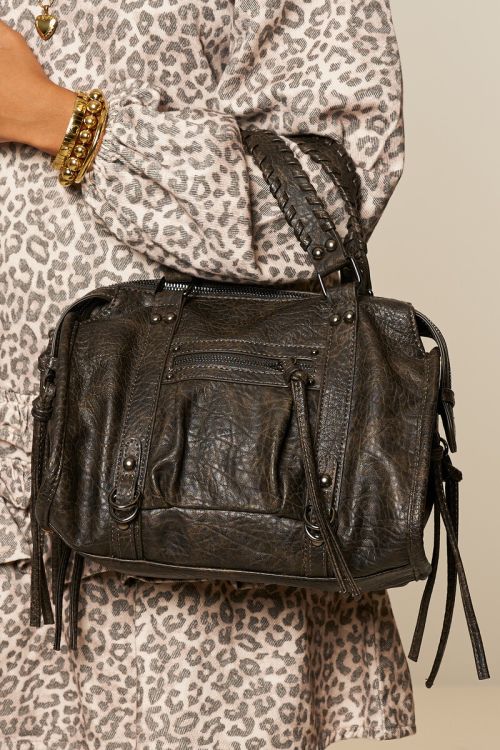 Dark brown small PU cargo bag | My Jewellery