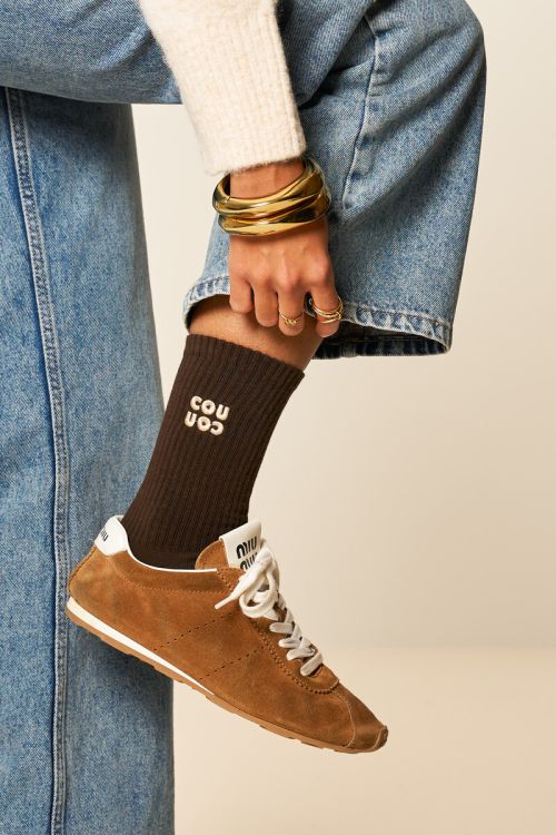 Dark brown sock set Cou Cou