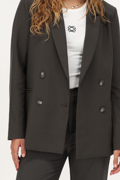 Dunkelgrüner Blazer mit doppelter Knopfreihe