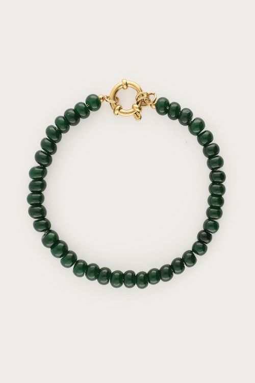Dark green bracelet with beads | My Jewellery