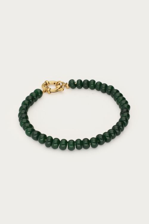 Dark green bracelet with beads | My Jewellery