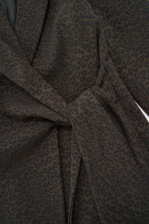 Dark green leopard print blazer dress | My Jewellery