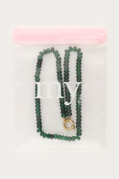 Dark green necklace with beads | My Jewellery
