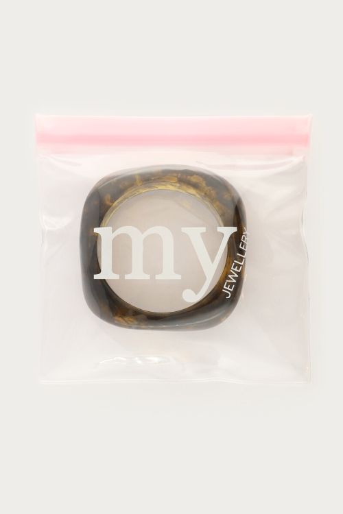 Dark green resin bangle | My Jewellery