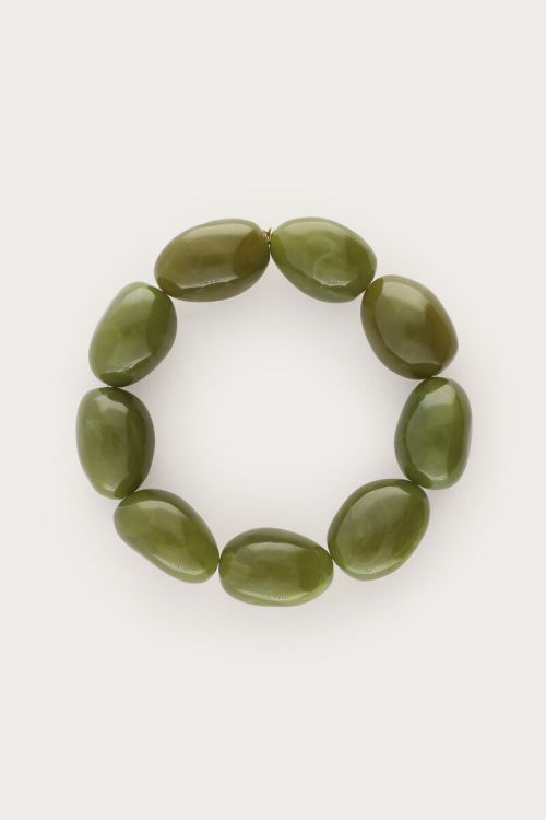 Dark green statement bracelet with beads | My Jewellery