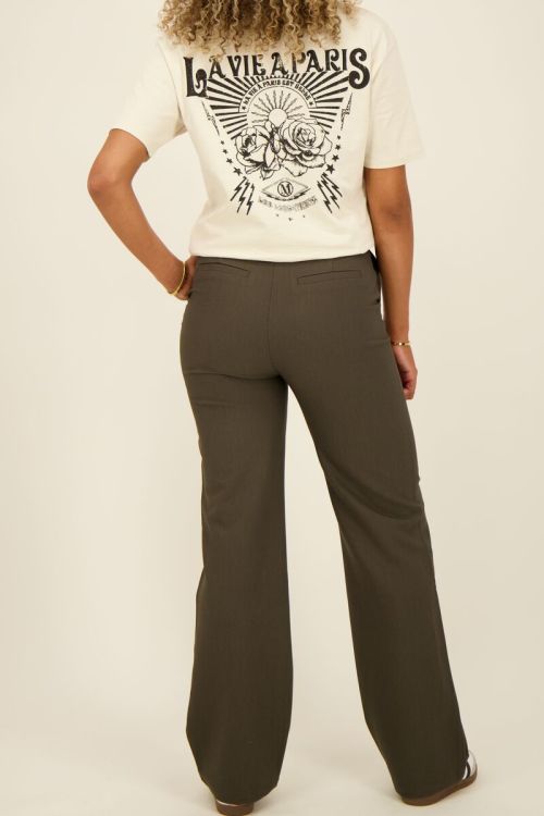 Pantalon large kaki