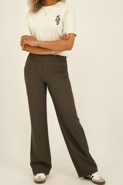 Donkergroene wide leg pantalon | My Jewellery