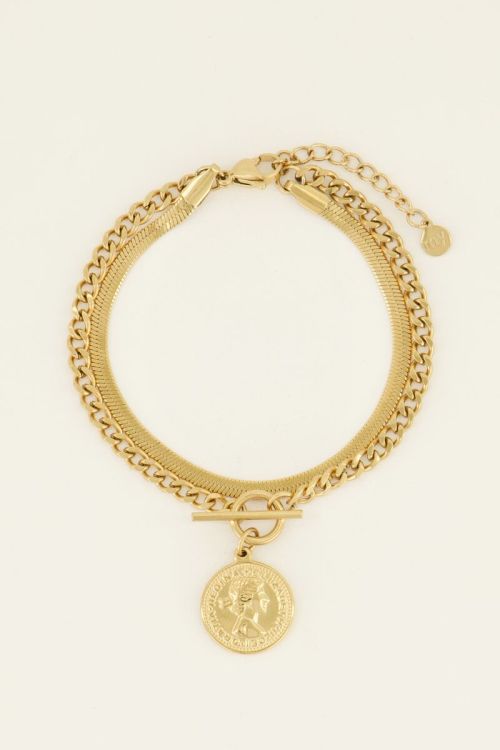Double bracelet with coin | My Jewellery