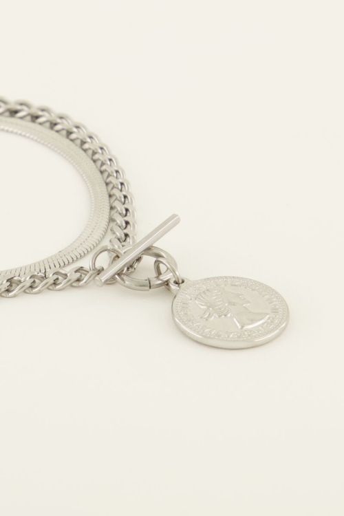 Double bracelet with coin | My Jewellery