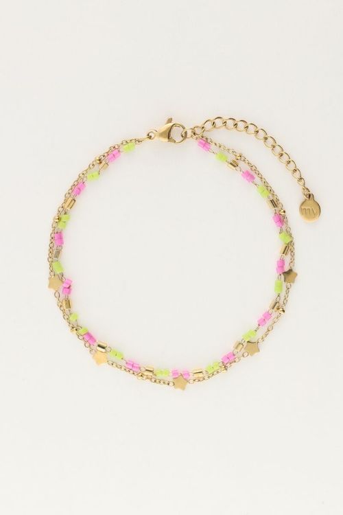 Double bracelet with beads & stars | My Jewellery