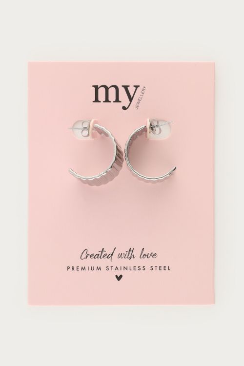Earrings half round striped | My Jewellery