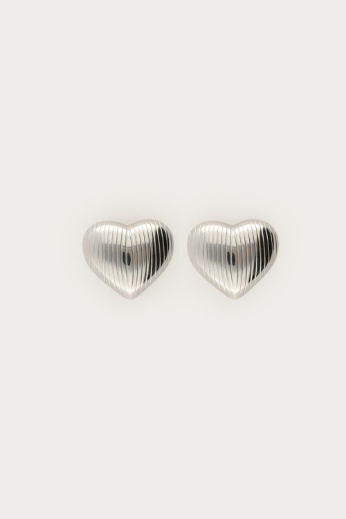 Earrings striped heart | My Jewellery