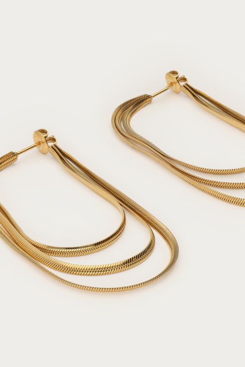 Drop earrings with oval cord | My Jewellery