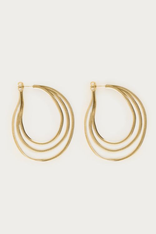 Drop earrings with oval cord | My Jewellery