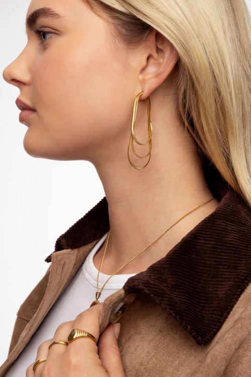 Drop earrings with oval cord | My Jewellery
