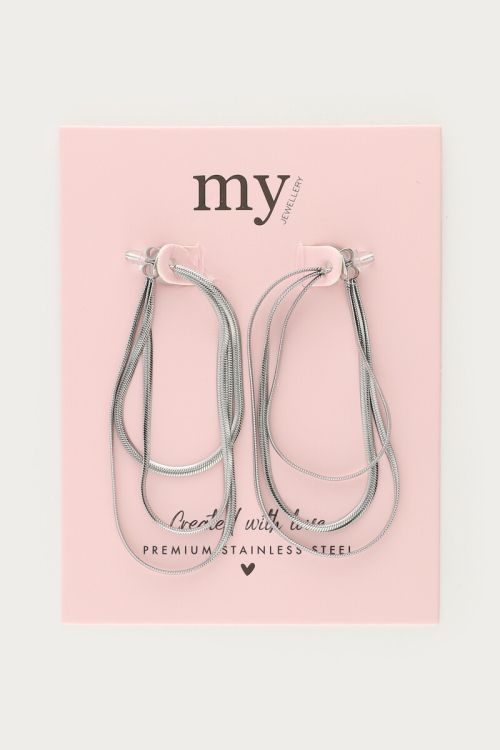 Drop earrings with oval cord | My Jewellery