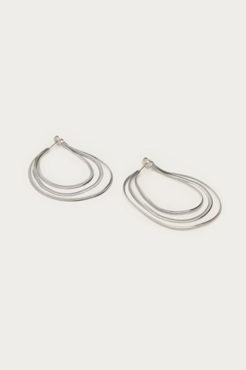 Drop earrings with oval cord | My Jewellery