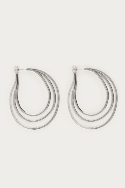Drop earrings with oval cord | My Jewellery