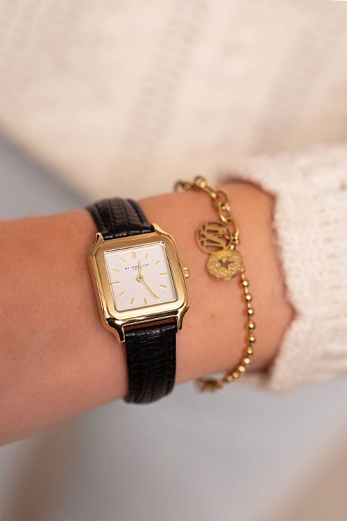 Horloge sales leren bandje