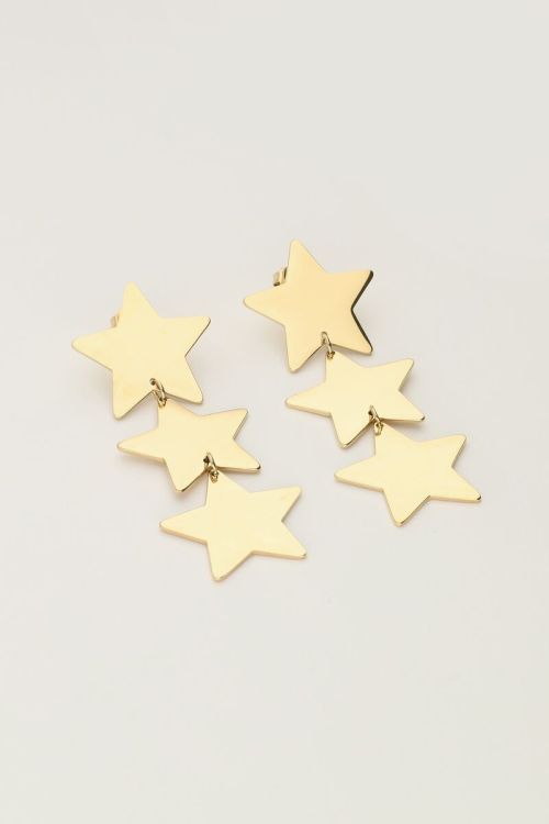 Statement oorhangers met drie sterren | My Jewellery