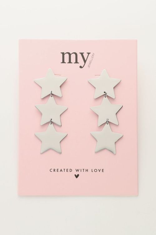 Statement oorhangers met drie sterren | My Jewellery