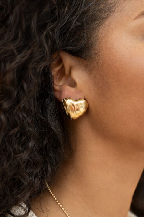 Earrings striped heart | My Jewellery