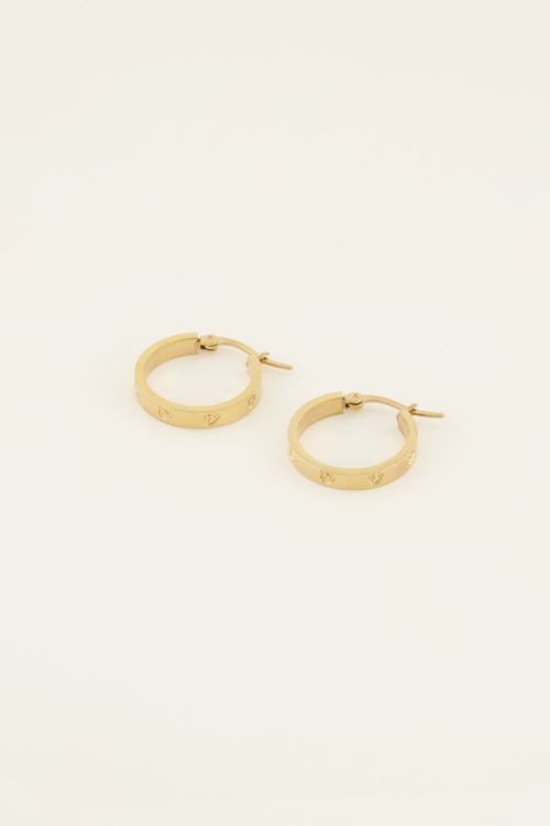 Oorringen met gegraveerde hartjes | My Jewellery