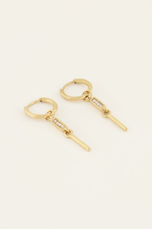 Boucles d’oreilles avec pierre et tige