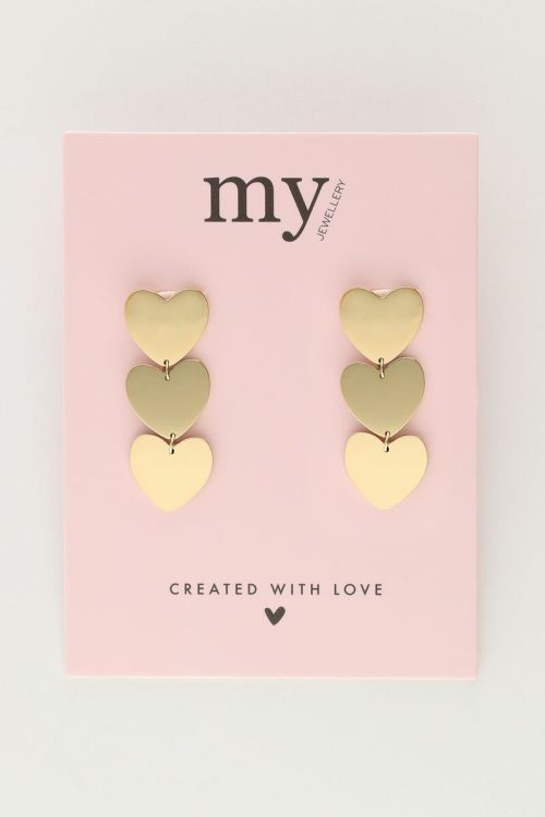 Earrings with three hearts | My Jewellery