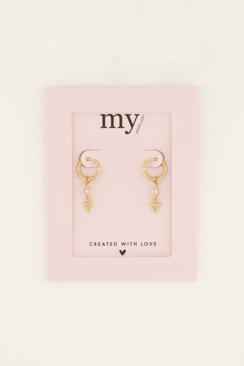 Oorringen met druppel & driehoek | My Jewellery