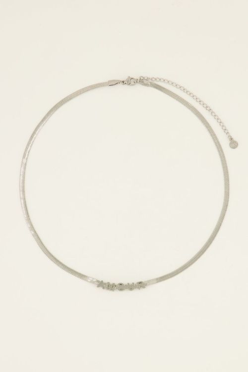 Platte schakelketting met amour tekst | My Jewellery