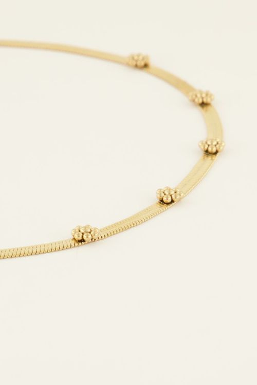 Flat chain necklace with flowers | My Jewellery