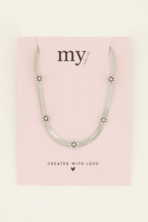 Flat chain necklace with flowers | My Jewellery