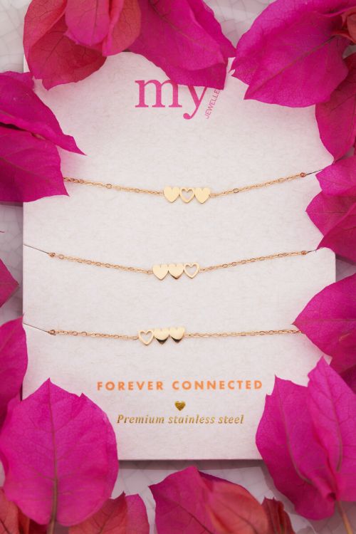 Bracelet set triple heart | My Jewellery