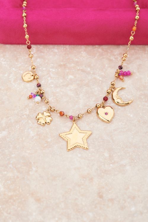 Starry charm necklace with star and beads | My Jewellery