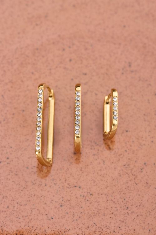 Midnight square hoop earrings mini | My Jewellery