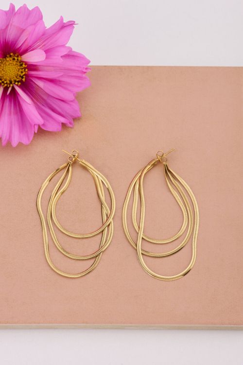 Drop earrings with oval cord | My Jewellery