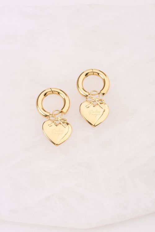 Bold hoop earrings with heart | My Jewellery