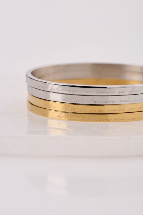 Bold bangle "Believe"