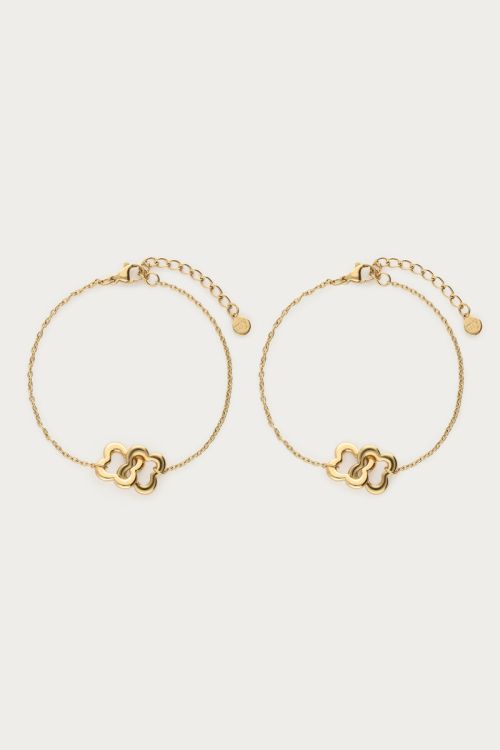 Forever Connected bracelets with clover set