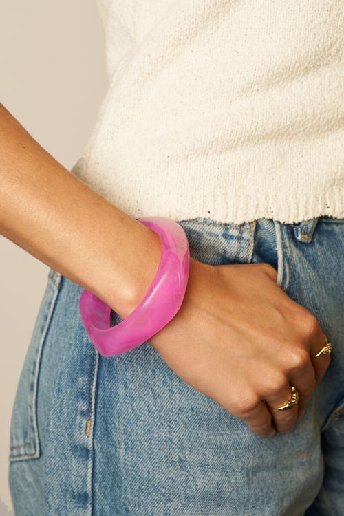 Fuchsia resin bangle | My Jewellery